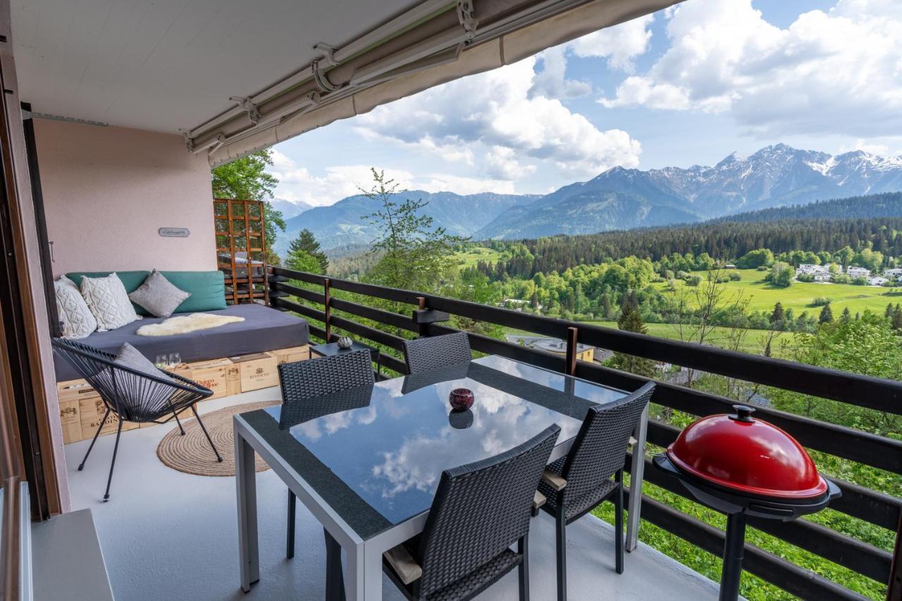 -Panorama-Bergblick- Dampfbad-Dusche Und Aussenbett Apartman Flims Kültér fotó